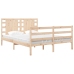 Estructura de cama sin colchón madera maciza de pino 135x190 cm