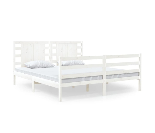 Estructura de cama sin colchón madera de pino blanco 135x190 cm