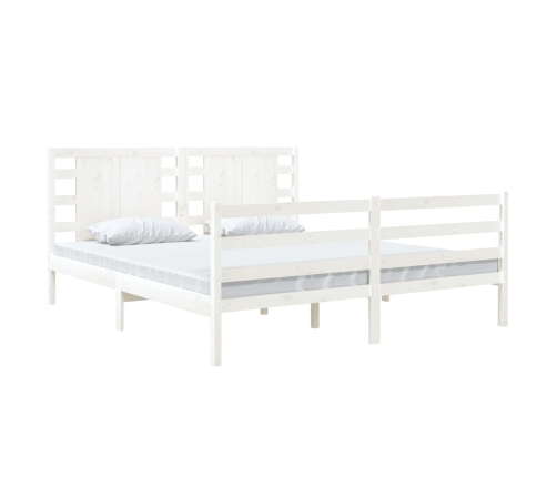 Estructura de cama sin colchón madera de pino blanco 135x190 cm