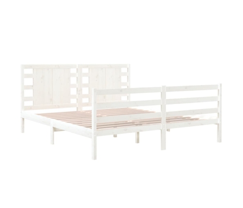 Estructura de cama sin colchón madera de pino blanco 135x190 cm