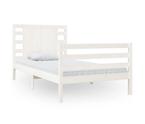 Estructura de cama sin colchón madera de pino blanca 90x200 cm