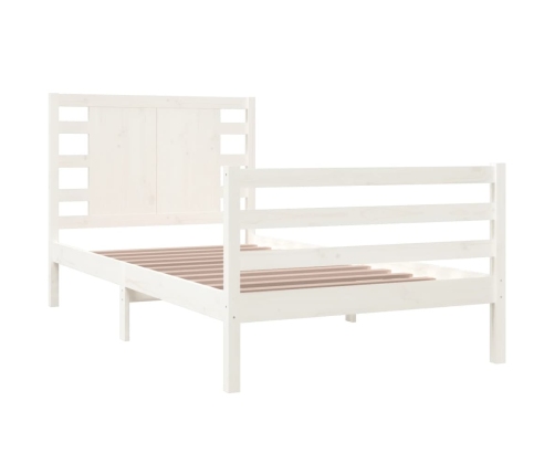 Estructura de cama sin colchón madera de pino blanca 90x200 cm