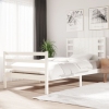 Estructura de cama sin colchón madera de pino blanca 90x200 cm