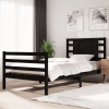 vidaXL Estructura de cama madera maciza de pino negro 100x200 cm