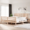 Estructura de cama sin colchón madera maciza de pino 200x200 cm