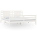 Estructura de cama sin colchón madera maciza blanca 200x200 cm