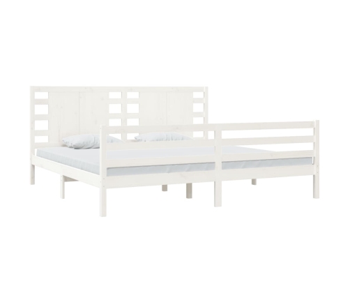 Estructura de cama sin colchón madera maciza blanca 200x200 cm