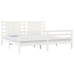 Estructura de cama sin colchón madera maciza blanca 200x200 cm