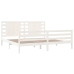 Estructura de cama sin colchón madera maciza blanca 200x200 cm