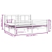 Estructura de cama sin colchón madera maciza blanca 200x200 cm