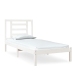 Estructura de cama madera maciza individual blanco 75x190 cm