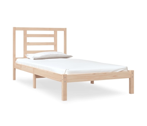 Estructura de cama sin colchón madera maciza de pino 90x190 cm