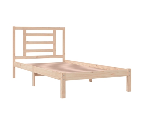 Estructura de cama sin colchón madera maciza de pino 90x190 cm