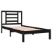 Estructura de cama madera maciza pino individual negro 90x190cm