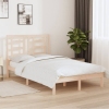 Estructura de cama madera maciza 120x190 cm