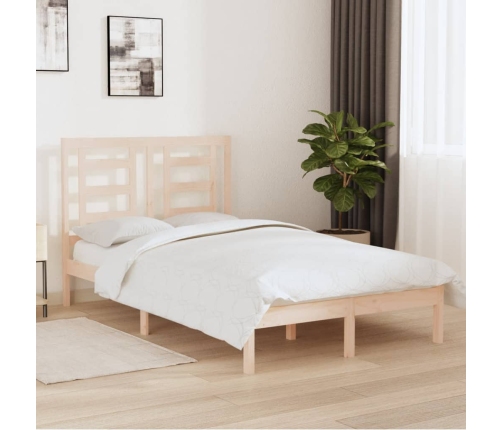 Estructura de cama madera maciza 120x190 cm