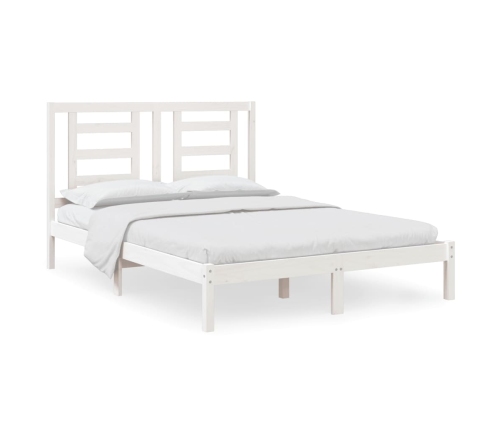 Estructura de cama sin colchón madera de pino blanco 135x190 cm