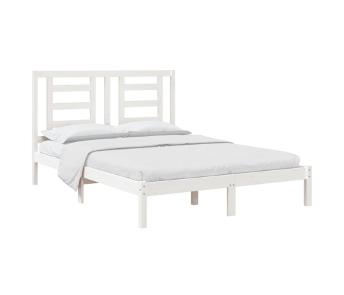 Estructura de cama sin colchón madera de pino blanco 135x190 cm