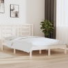 Estructura de cama sin colchón madera de pino blanco 135x190 cm