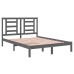 Estructura de cama madera maciza de pino doble gris 135x190cm