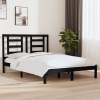 Estructura de cama madera maciza de pino negro 135x190 cm