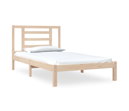 Estructura de cama sin colchón madera maciza de pino 90x200 cm