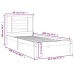 Estructura de cama sin colchón madera maciza de pino 90x200 cm