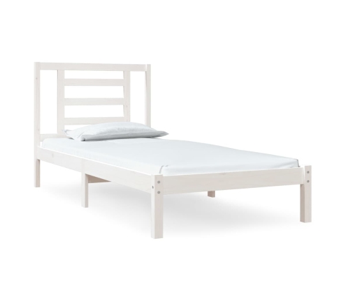 Estructura de cama sin colchón madera de pino blanca 90x200 cm