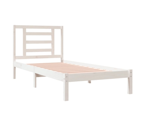 Estructura de cama sin colchón madera de pino blanca 90x200 cm