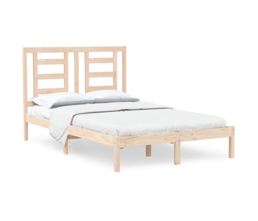 Estructura de cama sin colchón madera de pino maciza 120x200 cm