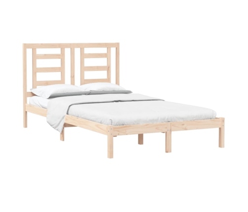 Estructura de cama sin colchón madera de pino maciza 120x200 cm