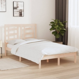 Estructura de cama sin colchón madera de pino maciza 120x200 cm