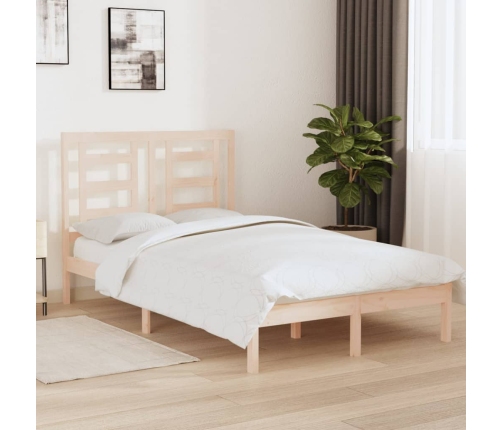 Estructura de cama sin colchón madera de pino maciza 120x200 cm