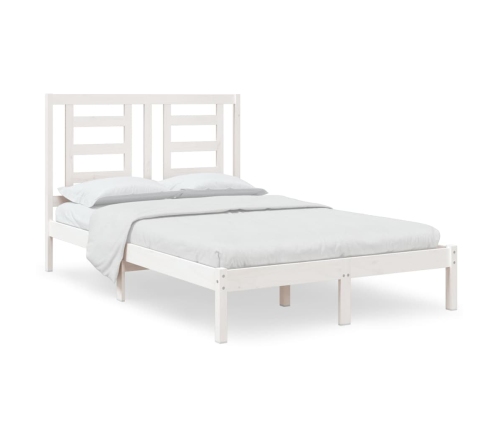 Estructura de cama sin colchón madera de pino blanca 120x200 cm