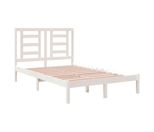 Estructura de cama sin colchón madera de pino blanca 120x200 cm