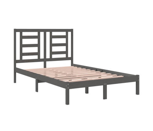 Estructura de cama madera maciza de pino gris 120x200 cm