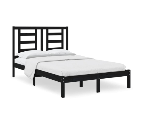 Estructura de cama madera maciza de pino negro 120x200 cm