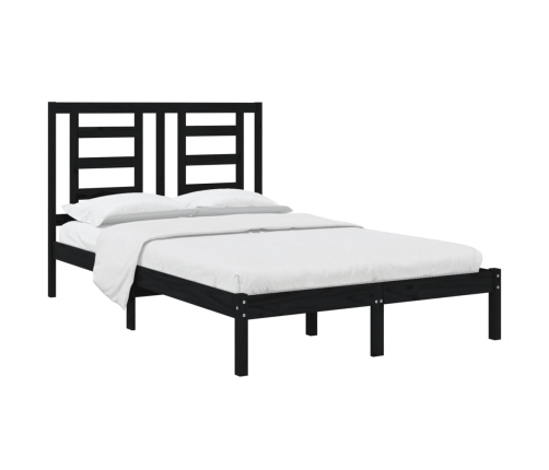 Estructura de cama madera maciza de pino negro 120x200 cm