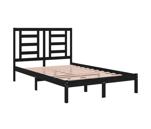 Estructura de cama madera maciza de pino negro 120x200 cm