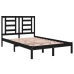 Estructura de cama madera maciza de pino negro 120x200 cm