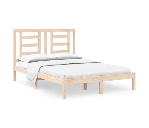 Estructura de cama sin colchón madera de pino blanca 140x200 cm