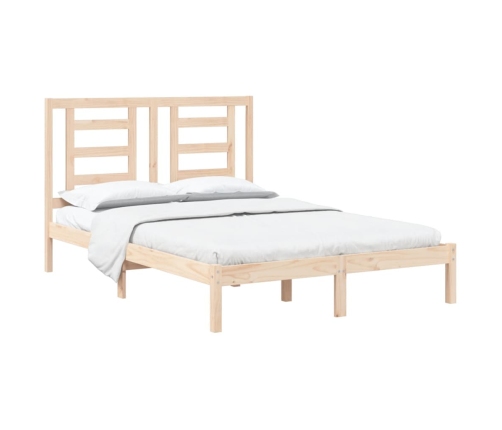 Estructura de cama sin colchón madera de pino blanca 140x200 cm