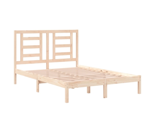 Estructura de cama sin colchón madera de pino blanca 140x200 cm