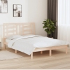 Estructura de cama sin colchón madera maciza de pino 160x200 cm