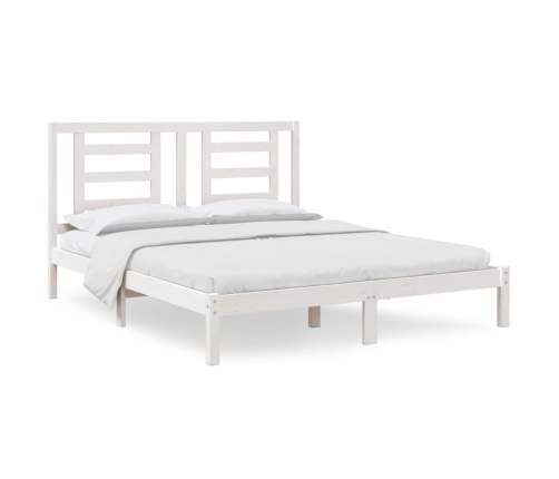 Estructura de cama sin colchón madera maciza de pino 160x200 cm