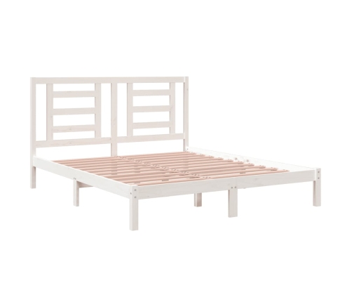 Estructura de cama sin colchón madera maciza de pino 160x200 cm