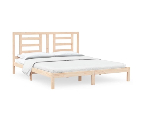 Estructura de cama madera maciza 180x200 cm