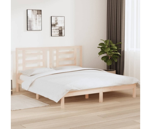 Estructura de cama madera maciza 180x200 cm