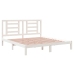 Estructura de cama madera maciza blanco Supe King 180x200 cm