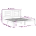 Estructura de cama madera maciza blanco Supe King 180x200 cm